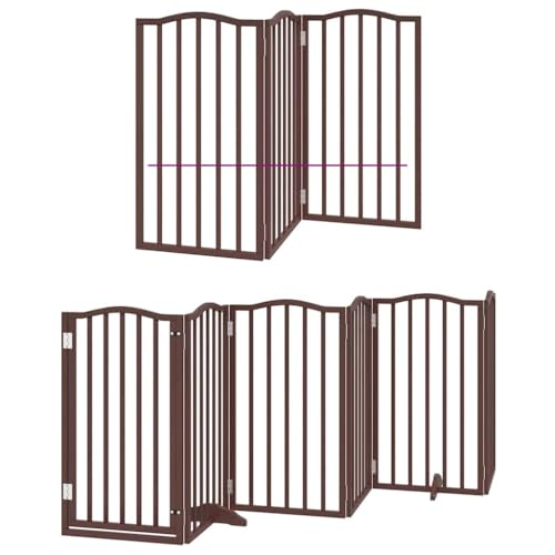 vidaXL Hundetor mit Tür Faltbar Absperrgitter Hunde Schutzgitter Pappelholz vidaXL Hundetor mit Tür Faltbar Absperrgitter Hunde Schutzgitter Pappelholz von vidaXL