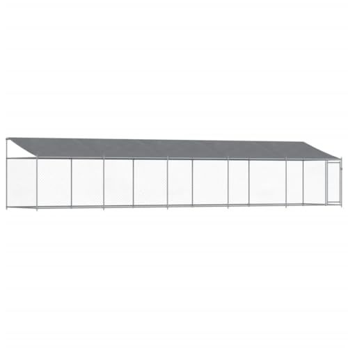 vidaXL Hundezwinger mit Dach und Tür Grau 10x2x2 m Verzinkter Stahl vidaXL Hundezwinger mit Dach und Tür Grau 10x2x2 m Verzinkter Stahl von vidaXL