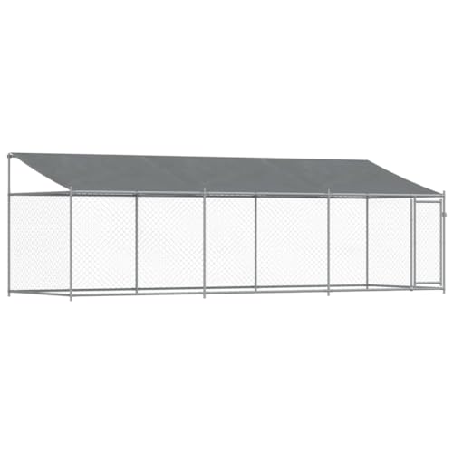 vidaXL Hundezwinger mit Dach und Tür Grau 6x2x2 m Verzinkter Stahl vidaXL Hundezwinger mit Dach und Tür Grau 6x2x2 m Verzinkter Stahl von vidaXL