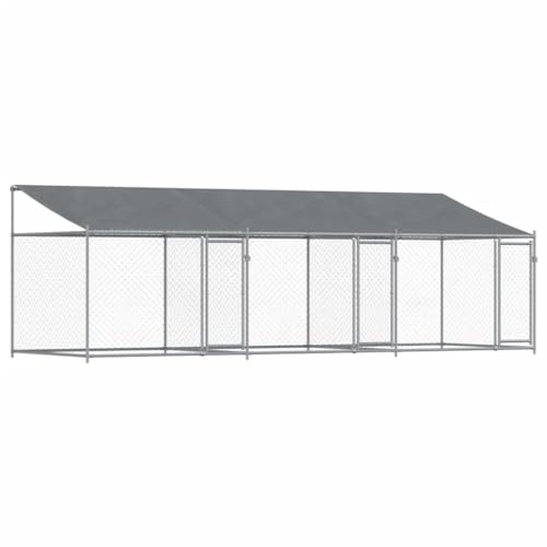 vidaXL Hundezwinger mit Dach und Türen Grau 6x2x2 m Verzinkter Stahl vidaXL Hundezwinger mit Dach und Türen Grau 6x2x2 m Verzinkter Stahl von vidaXL