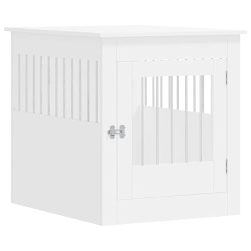 vidaXL Möbel für Hundekäfig, Hundehütte mit verschließbarer Tür, Haus für Hunde, Beistelltisch, Wohnzimmer, weiß, Holz vidaXL Möbel für Hundekäfig, Hundehütte mit verschließbarer Tür, Haus für Hunde, Beistelltisch, Wohnzimmer, weiß, Holz von vidaXL