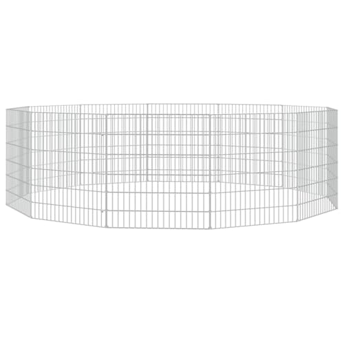 vidaXL Kaninchenkäfig 12 Paneele 54x60 cm Verzinktes Eisen Haustierkäfig Stall vidaXL Kaninchenkäfig 12 Paneele 54x60 cm Verzinktes Eisen Haustierkäfig Stall von vidaXL