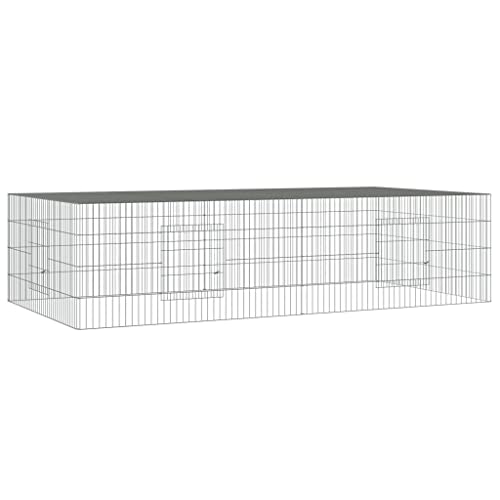 vidaXL Kaninchenkäfig 2 Paneele 220x110x55 cm Verzinktes Eisen Haustierkäfig vidaXL Kaninchenkäfig 2 Paneele 220x110x55 cm Verzinktes Eisen Haustierkäfig von vidaXL