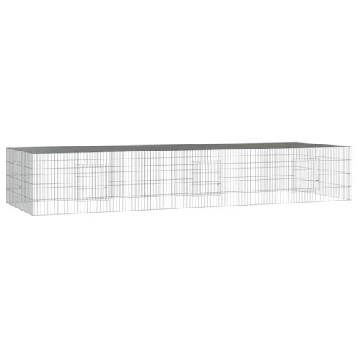 vidaXL Kaninchenkäfig 3 Paneele 325x109x54 cm Verzinktes Eisen Haustierkäfig vidaXL Kaninchenkäfig 3 Paneele 325x109x54 cm Verzinktes Eisen Haustierkäfig von vidaXL