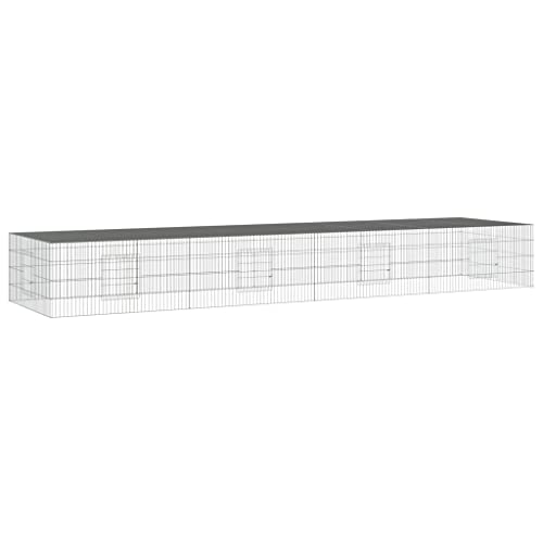vidaXL Kaninchenkäfig 4 Paneele 433x109x54 cm Verzinktes Eisen Haustierkäfig vidaXL Kaninchenkäfig 4 Paneele 433x109x54 cm Verzinktes Eisen Haustierkäfig von vidaXL