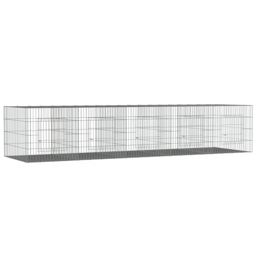 vidaXL Kaninchenkäfig 5 Paneele 273x79x54 cm Verzinktes Eisen Haustierkäfig vidaXL Kaninchenkäfig 5 Paneele 273x79x54 cm Verzinktes Eisen Haustierkäfig von vidaXL
