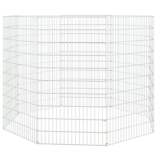 vidaXL Kaninchenkäfig 8 Paneele 54x100 cm Verzinktes Eisen Haustierkäfig Stall vidaXL Kaninchenkäfig 8 Paneele 54x100 cm Verzinktes Eisen Haustierkäfig Stall von vidaXL