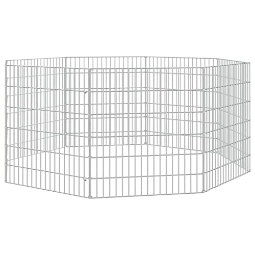 vidaXL Kaninchenkäfig 8 Paneele 54x60 cm Verzinktes Eisen Haustierkäfig Stall vidaXL Kaninchenkäfig 8 Paneele 54x60 cm Verzinktes Eisen Haustierkäfig Stall von vidaXL
