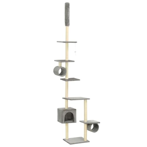 vidaXL Katzenbaum Sisal 260cm Grau Katzenkratzbaum Kratzbaum Kletterbaum vidaXL Katzenbaum Sisal 260cm Grau Katzenkratzbaum Kratzbaum Kletterbaum von vidaXL