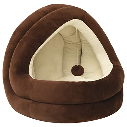 vidaXL Katzenbett 40x40x35 cm Braun Creme Hundebett Katzenhöhle Katzen Nest vidaXL Katzenbett 40x40x35 cm Braun Creme Hundebett Katzenhöhle Katzen Nest von vidaXL