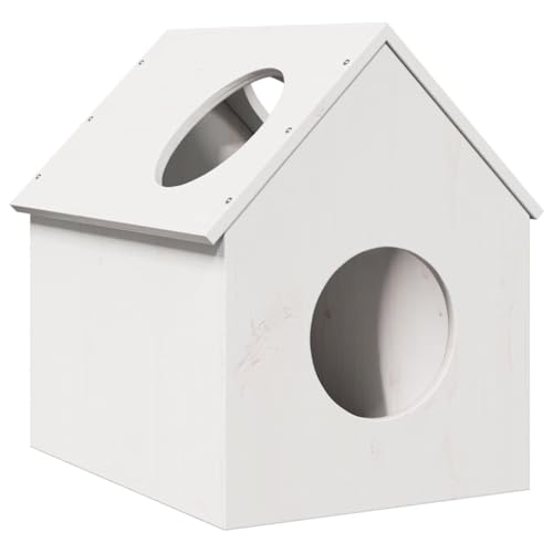 vidaXL Katzenhaus Weiß 41x50x50 cm Massivholz Kiefer, Katzenhaus Indoor, Katzenbett, Katzenhaus für Innen, Katzenturm, Katzenmöbel, Katzenhütte vidaXL Katzenhaus Weiß 41x50x50 cm Massivholz Kiefer, Katzenhaus Indoor, Katzenbett, Katzenhaus für Innen, Katzenturm, Katzenmöbel, Katzenhütte von vidaXL