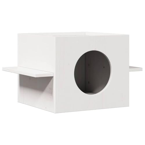 vidaXL Katzenhaus Weiß 51x35x30 cm Massivholz Kiefer, Katzenhaus Indoor, Katzenbett, Katzenhaus für Innen, Katzenturm, Katzenmöbel, Katzenhütte vidaXL Katzenhaus Weiß 51x35x30 cm Massivholz Kiefer, Katzenhaus Indoor, Katzenbett, Katzenhaus für Innen, Katzenturm, Katzenmöbel, Katzenhütte von vidaXL
