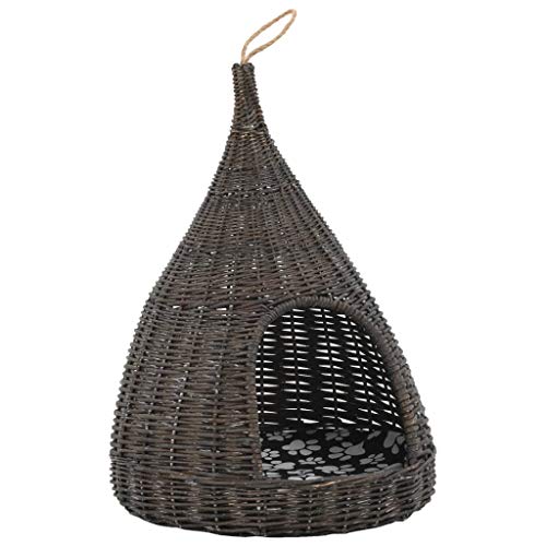 vidaXL Katzenhaus mit Kissen Naturweide Tipi Katzenbett Katzenkorb Katzenhöhle vidaXL Katzenhaus mit Kissen Naturweide Tipi Katzenbett Katzenkorb Katzenhöhle von vidaXL
