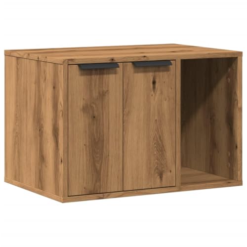 vidaXL Katzenklo Schrank, Katzenschrank Katzentoilette, Beistelltisch Katzenhaus, Katzenmöbel Verstecktes Design, Artisan-Eiche Holzwerkstoff vidaXL Katzenklo Schrank, Katzenschrank Katzentoilette, Beistelltisch Katzenhaus, Katzenmöbel Verstecktes Design, Artisan-Eiche Holzwerkstoff von vidaXL