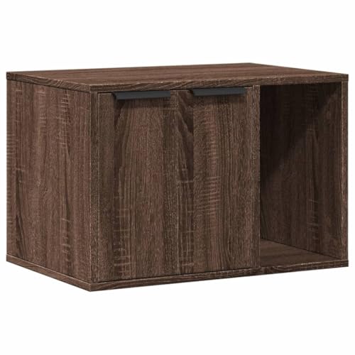 vidaXL Katzenklo Schrank, Katzenschrank Katzentoilette, Beistelltisch Katzenhaus, Katzenmöbel Verstecktes Design, Braun Eichen-Optik Holzwerkstoff vidaXL Katzenklo Schrank, Katzenschrank Katzentoilette, Beistelltisch Katzenhaus, Katzenmöbel Verstecktes Design, Braun Eichen-Optik Holzwerkstoff von vidaXL