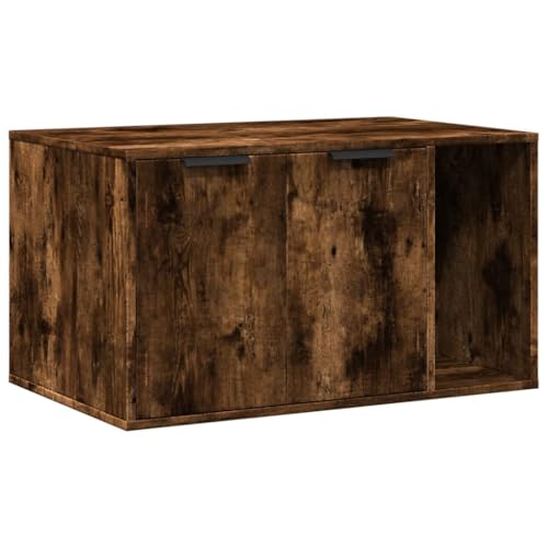 vidaXL Katzenklo Schrank, Katzenschrank Katzentoilette, Beistelltisch Katzenhaus, Katzenmöbel Verstecktes Design, Räuchereiche Holzwerkstoff vidaXL Katzenklo Schrank, Katzenschrank Katzentoilette, Beistelltisch Katzenhaus, Katzenmöbel Verstecktes Design, Räuchereiche Holzwerkstoff von vidaXL