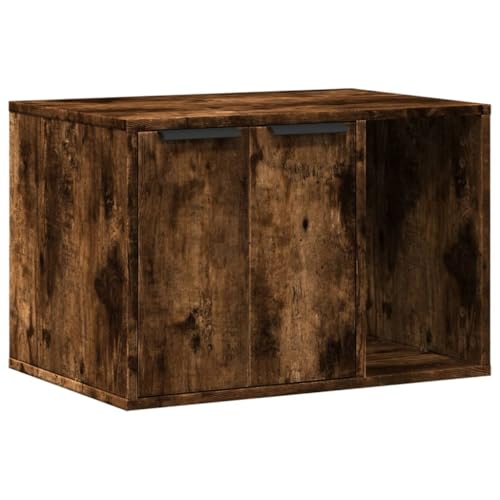 vidaXL Katzenklo Schrank, Katzenschrank Katzentoilette, Beistelltisch Katzenhaus, Katzenmöbel Verstecktes Design, Räuchereiche Holzwerkstoff vidaXL Katzenklo Schrank, Katzenschrank Katzentoilette, Beistelltisch Katzenhaus, Katzenmöbel Verstecktes Design, Räuchereiche Holzwerkstoff von vidaXL