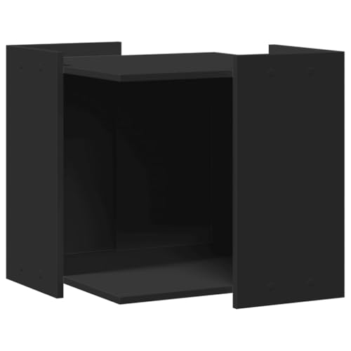 vidaXL Katzenklo Schrank, Katzenschrank Katzentoilette, Beistelltisch Katzenhaus, Katzenmöbel Verstecktes Design, Schwarz Holzwerkstoff vidaXL Katzenklo Schrank, Katzenschrank Katzentoilette, Beistelltisch Katzenhaus, Katzenmöbel Verstecktes Design, Schwarz Holzwerkstoff von vidaXL