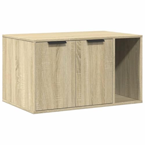 vidaXL Katzenklo Schrank, Katzenschrank Katzentoilette, Beistelltisch Katzenhaus, Katzenmöbel Verstecktes Design, Sonoma Eiche Holzwerkstoff vidaXL Katzenklo Schrank, Katzenschrank Katzentoilette, Beistelltisch Katzenhaus, Katzenmöbel Verstecktes Design, Sonoma Eiche Holzwerkstoff von vidaXL