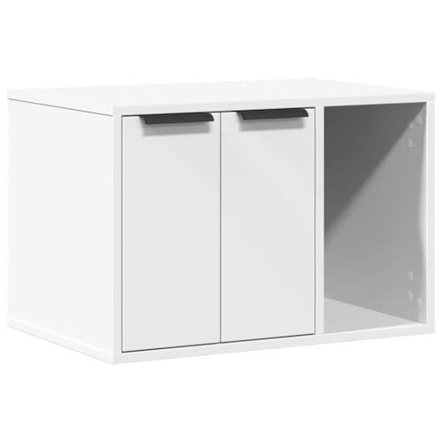 vidaXL Katzenklo Schrank, Katzenschrank Katzentoilette, Beistelltisch Katzenhaus, Katzenmöbel Verstecktes Design, Weiß Holzwerkstoff vidaXL Katzenklo Schrank, Katzenschrank Katzentoilette, Beistelltisch Katzenhaus, Katzenmöbel Verstecktes Design, Weiß Holzwerkstoff von vidaXL