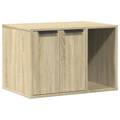 vidaXL Katzenklo Schrank, Katzenschrank Katzentoilette, Beistelltisch Katzenhaus, Katzenmöbel Verstecktes Design, Sonoma Eiche Holzwerkstoff vidaXL Katzenklo Schrank, Katzenschrank Katzentoilette, Beistelltisch Katzenhaus, Katzenmöbel Verstecktes Design, Sonoma Eiche Holzwerkstoff von vidaXL