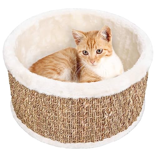 vidaXL Katzenkorb Rund 36cm Seegras Katzenbett Hundebett Schlafplatz Katzen von vidaXL