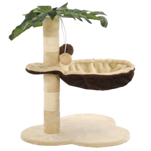 vidaXL Katzenkratzbaum Sisal 50cm Beige Braun Kratzbaum Katzenbaum Kletterbaum von vidaXL