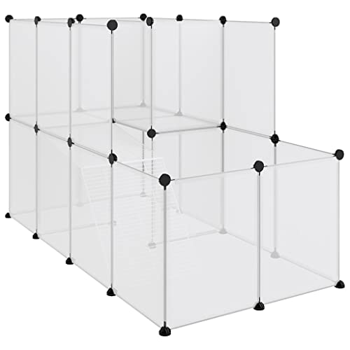 vidaXL Kleintierkäfig Transparent 142x74x93 cm PP und Stahl von vidaXL