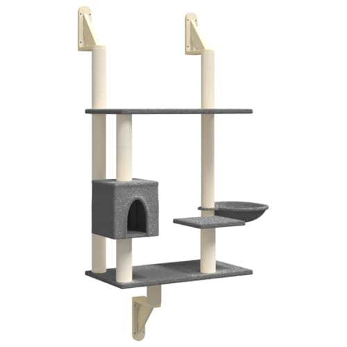 vidaXL Kratzbaum Wandmontage, Kletterbaum mit Kratzsäule Katzenturm, Katzenkratzbaum mit weichem Plüsch, Katzenbaum Spielbaum, Dunkelgrau vidaXL Kratzbaum Wandmontage, Kletterbaum mit Kratzsäule Katzenturm, Katzenkratzbaum mit weichem Plüsch, Katzenbaum Spielbaum, Dunkelgrau von vidaXL