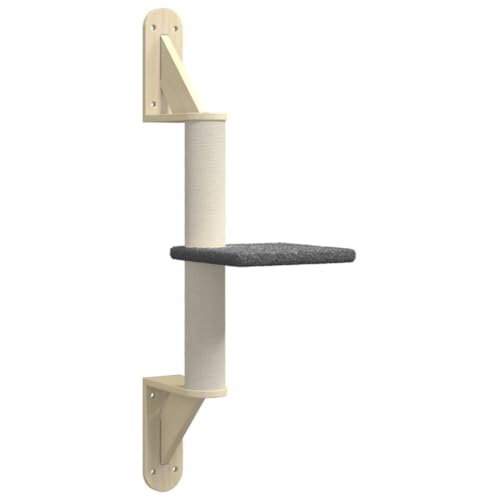 vidaXL Kratzbaum Wandmontage, Kletterbaum mit Kratzsäule Katzenturm, Katzenkratzbaum mit weichem Plüsch, Katzenbaum Spielbaum, Dunkelgrau vidaXL Kratzbaum Wandmontage, Kletterbaum mit Kratzsäule Katzenturm, Katzenkratzbaum mit weichem Plüsch, Katzenbaum Spielbaum, Dunkelgrau von vidaXL