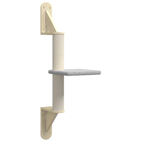 vidaXL Kratzbaum Wandmontage, Kletterbaum mit Kratzsäule Katzenturm, Katzenkratzbaum mit weichem Plüsch, Katzenbaum Spielbaum, Hellgrau vidaXL Kratzbaum Wandmontage, Kletterbaum mit Kratzsäule Katzenturm, Katzenkratzbaum mit weichem Plüsch, Katzenbaum Spielbaum, Hellgrau von vidaXL