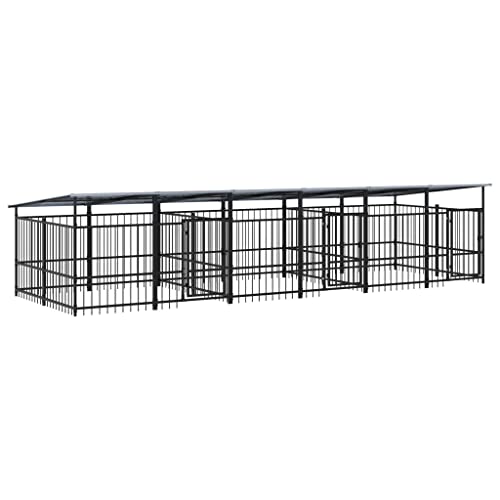 vidaXL Outdoor Hundezwinger Dach Stahl 11,26m² Hundehütte Hundekäfig Hundehaus vidaXL Outdoor Hundezwinger Dach Stahl 11,26m² Hundehütte Hundekäfig Hundehaus von vidaXL