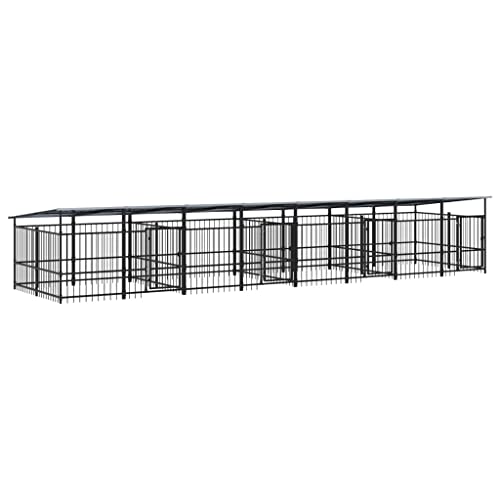 vidaXL Outdoor Hundezwinger Dach Stahl 15,02m² Hundehütte Hundekäfig Hundehaus vidaXL Outdoor Hundezwinger Dach Stahl 15,02m² Hundehütte Hundekäfig Hundehaus von vidaXL