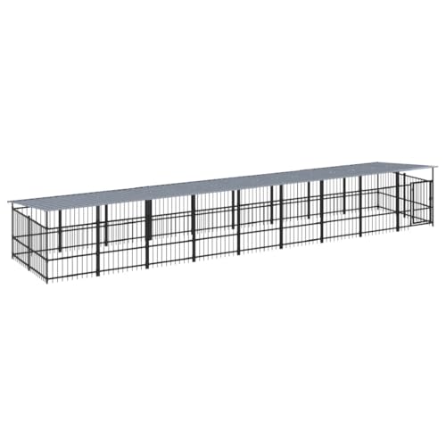 vidaXL Outdoor Hundezwinger Dach Stahl 16,89m² Hundehütte Hundekäfig Hundehaus vidaXL Outdoor Hundezwinger Dach Stahl 16,89m² Hundehütte Hundekäfig Hundehaus von vidaXL