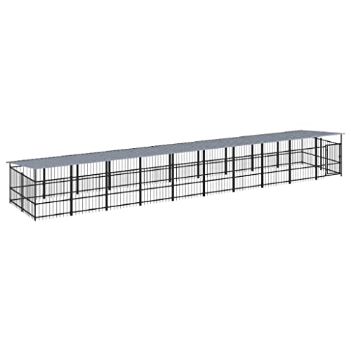 vidaXL Outdoor Hundezwinger Dach Stahl 18,77m² Hundehütte Hundekäfig Hundehaus vidaXL Outdoor Hundezwinger Dach Stahl 18,77m² Hundehütte Hundekäfig Hundehaus von vidaXL