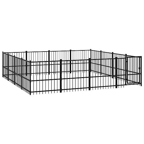 vidaXL Outdoor Hundezwinger Stahl 15,05m² Hundehütte Hundekäfig Hundehaus vidaXL Outdoor Hundezwinger Stahl 15,05m² Hundehütte Hundekäfig Hundehaus von vidaXL