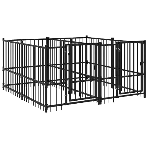 vidaXL Outdoor Hundezwinger Stahl 3,75m² Hundekäfig Hundehütte Hundehaus vidaXL Outdoor Hundezwinger Stahl 3,75m² Hundekäfig Hundehütte Hundehaus von vidaXL