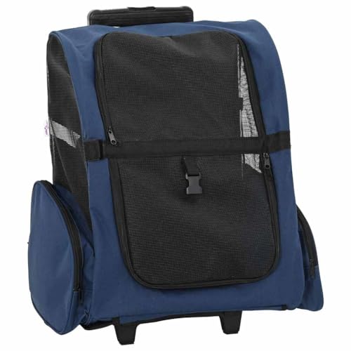 vidaXL Trolley für Haustiere 3-in-1 Blau 48x32x57 cm cm Oxford-Gewebe von vidaXL