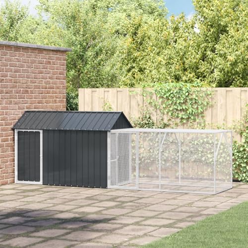 vidaXL Robuster Außen Vogelkäfig Pulverbeschichteter Metall Geräumiges Design Wetterfestes Schutzhaus Für Haustier Vögel Garten Nutzung Unterkunft Käfige Sicher von vidaXL
