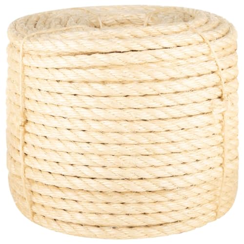 vidaXL Seil, Sisalseil mit hoher Reiß- und Abriebfestigkeit, Hanfseil Schnur für Kratzmöbel Garten, Tauseil Gartenseil Dekoseil, 14 mm 25 m 100% Sisal vidaXL Seil, Sisalseil mit hoher Reiß- und Abriebfestigkeit, Hanfseil Schnur für Kratzmöbel Garten, Tauseil Gartenseil Dekoseil, 14 mm 25 m 100% Sisal von vidaXL