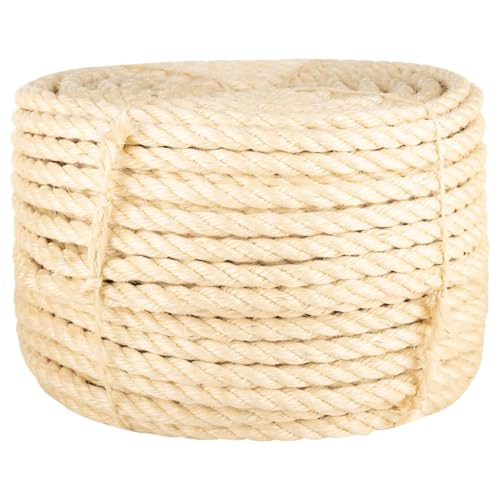 vidaXL Seil, Sisalseil mit hoher Reiß- und Abriebfestigkeit, Hanfseil Schnur für Kratzmöbel Garten, Tauseil Gartenseil Dekoseil, 16 mm 25 m 100% Sisal vidaXL Seil, Sisalseil mit hoher Reiß- und Abriebfestigkeit, Hanfseil Schnur für Kratzmöbel Garten, Tauseil Gartenseil Dekoseil, 16 mm 25 m 100% Sisal von vidaXL