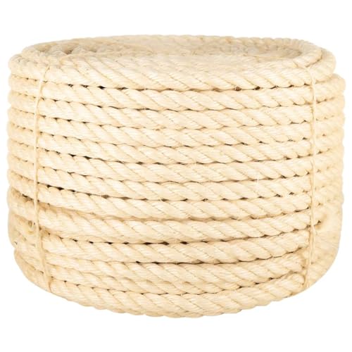 vidaXL Seil, Sisalseil mit hoher Reiß- und Abriebfestigkeit, Hanfseil Schnur für Kratzmöbel Garten, Tauseil Gartenseil Dekoseil, 20 mm 25 m 100% Sisal vidaXL Seil, Sisalseil mit hoher Reiß- und Abriebfestigkeit, Hanfseil Schnur für Kratzmöbel Garten, Tauseil Gartenseil Dekoseil, 20 mm 25 m 100% Sisal von vidaXL