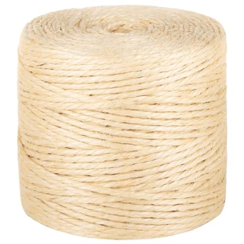 vidaXL Seil, Sisalseil mit hoher Reiß- und Abriebfestigkeit, Hanfseil Schnur für Kratzmöbel Garten, Tauseil Gartenseil Dekoseil, 4 mm 500 m 100% Sisal vidaXL Seil, Sisalseil mit hoher Reiß- und Abriebfestigkeit, Hanfseil Schnur für Kratzmöbel Garten, Tauseil Gartenseil Dekoseil, 4 mm 500 m 100% Sisal von vidaXL