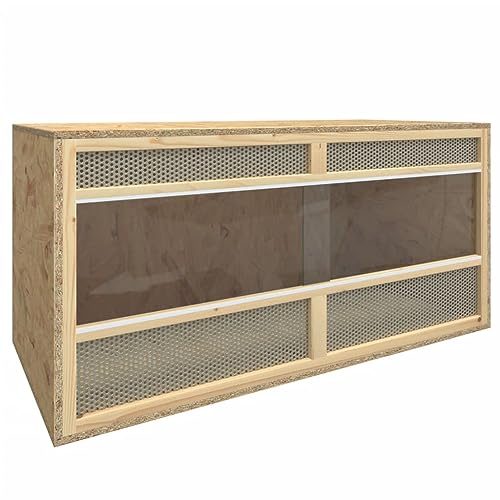 vidaXL Terrarium Holzwerkstoff 100x47x47 cm, Glasterrarium, Glasterrarium-Bausatz, Reptilien-Box, Terrariumgefäß, Reptilien-Habitat-Terrarium von vidaXL