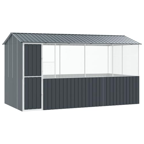vidaXL Vogelkäfig Anthrazit 215x78x200 cm Verzinkter Stahl vidaXL Vogelkäfig Anthrazit 215x78x200 cm Verzinkter Stahl von vidaXL