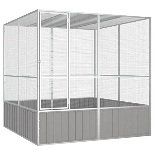 vidaXL Vogelkäfig Vogelhaus Voliere Grau 213,5x217,5x211,5cm Verzinkter Stahl vidaXL Vogelkäfig Vogelhaus Voliere Grau 213,5x217,5x211,5cm Verzinkter Stahl von vidaXL