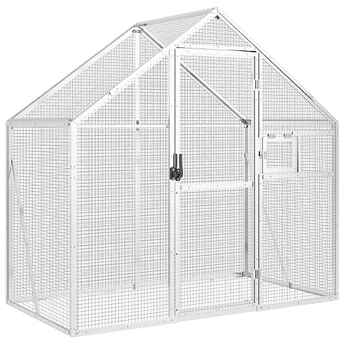 vidaXL Voliere Vogelkäfig Vogelvoliere Freilaufgehege Vogelhaus Aluminium von vidaXL