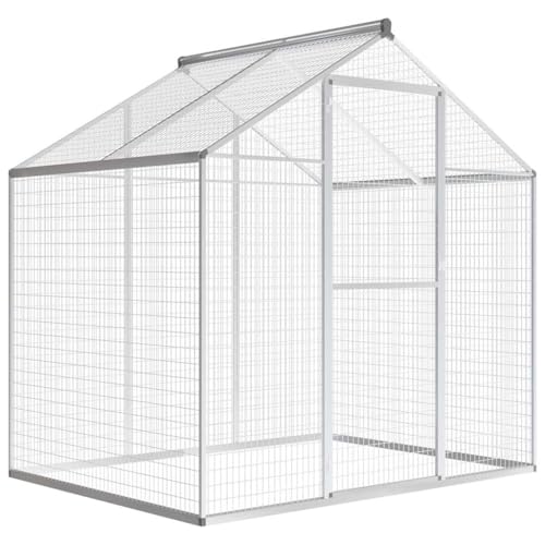 vidaXL Voliere Alu 178x122x194cm Vogelvoliere Vogelhaus Vogelkäfig Papagei von vidaXL