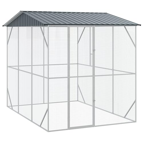 vidaXL Voliere Anthrazit 310x227x247 cm Stahl von vidaXL