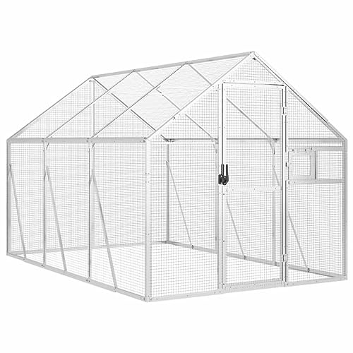 vidaXL Voliere Vogelkäfig Vogelvoliere Freilaufgehege Vogelhaus Aluminium von vidaXL